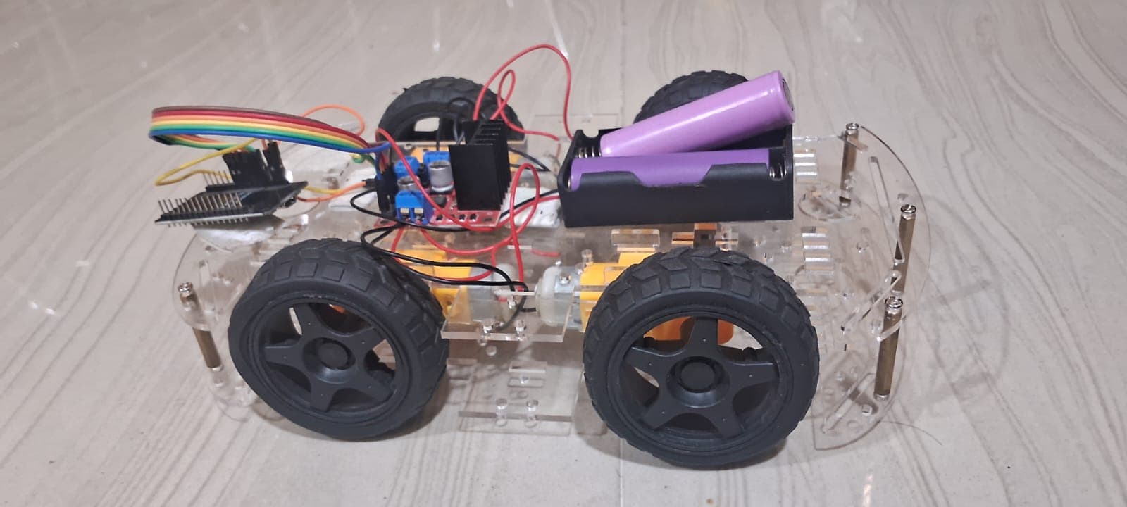 ESP32 Bluetooth 4WD RC Car Project Kit – Complete DIY Robotics Package - Image 1