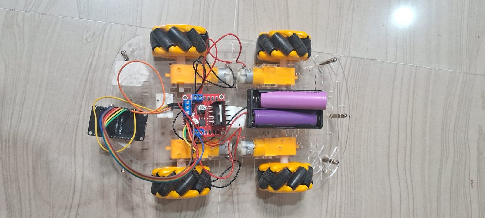 ESP32 Bluetooth Mecanum Wheel RC Car – Complete DIY Robotics Kit - Image 1
